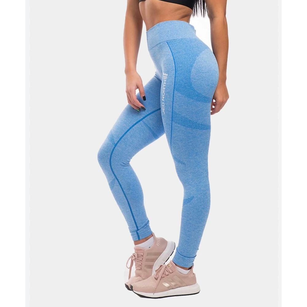 Jed North Seamless Athletic Sculpting Full Length High Rise Leggings Blue XS